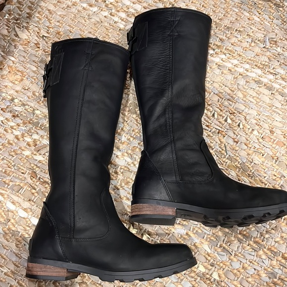 Sorel black tall leather boots - waterproof - Picture 4 of 10